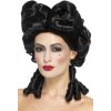 Historická černá paruka Marie Antoinetta