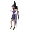 Dámský kostým čarodějka střapaté šaty fialové