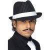 Mafiánský klobouk s bílou stuhou