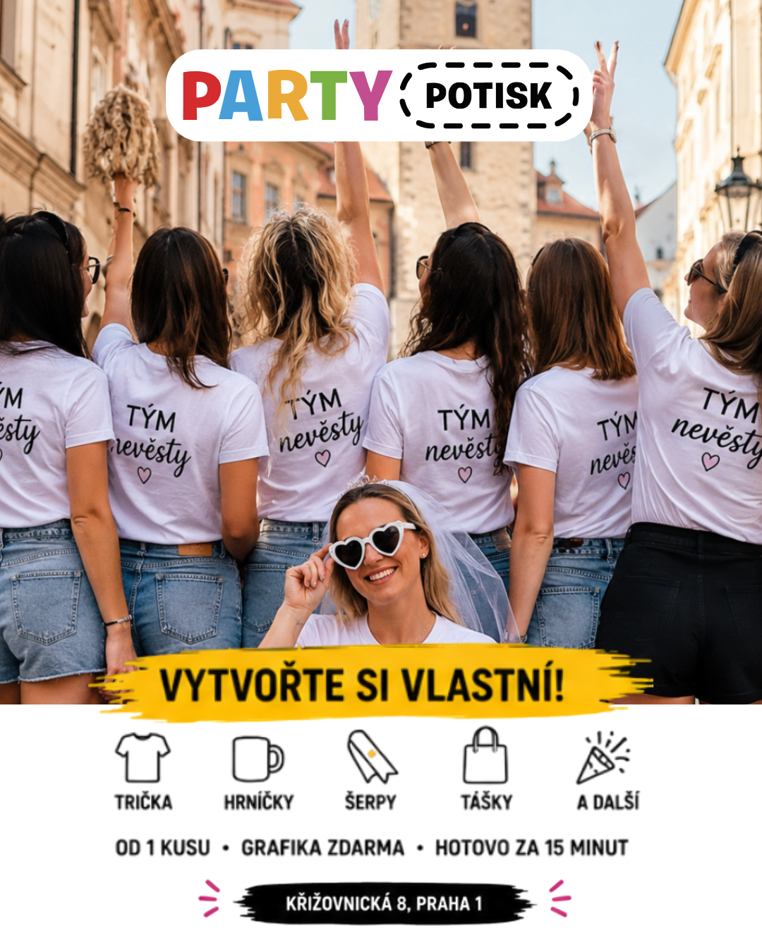 Vlastní potisk na počkání v centru Prahy