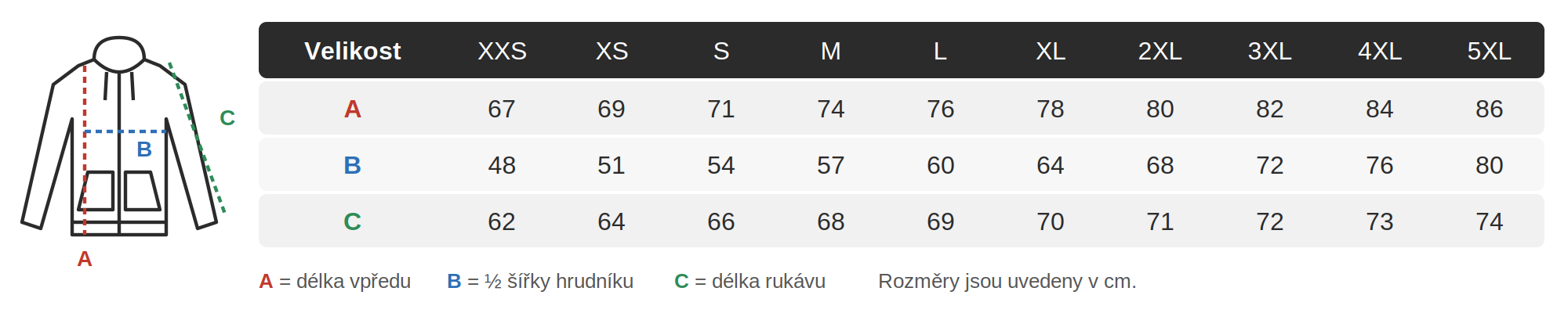 tabulka-velikosti-mikina-zip