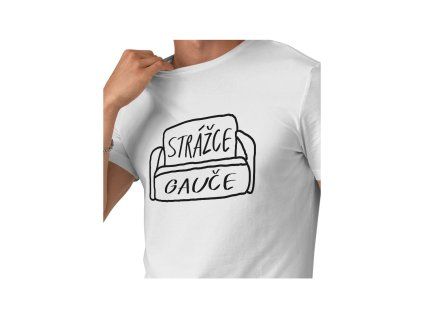 Pánské triko bílé Strážce gauče