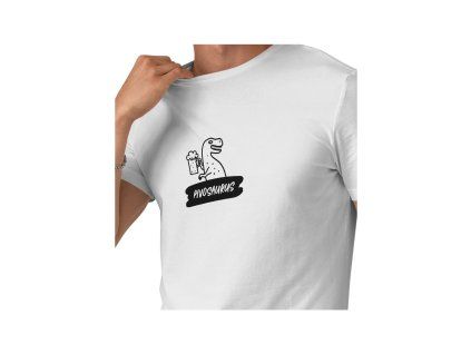 Pánské tričko bílé Pivosaurus