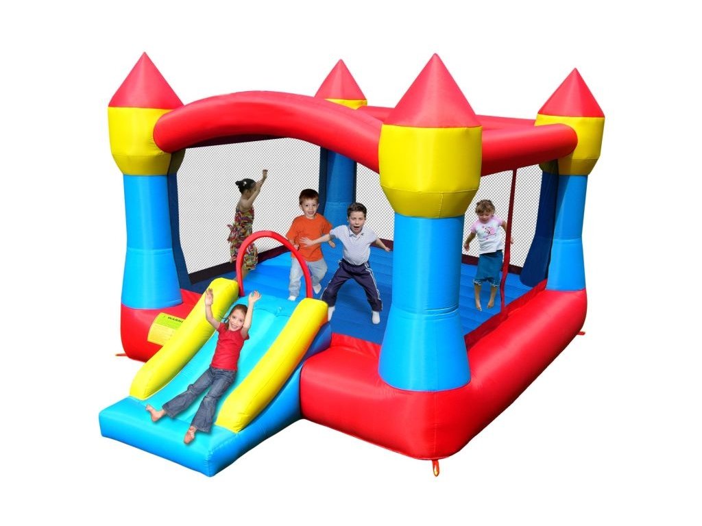 Happy Hop Extra velký skákací hrad Klasik XXL se sluneční clonou Happy Hop