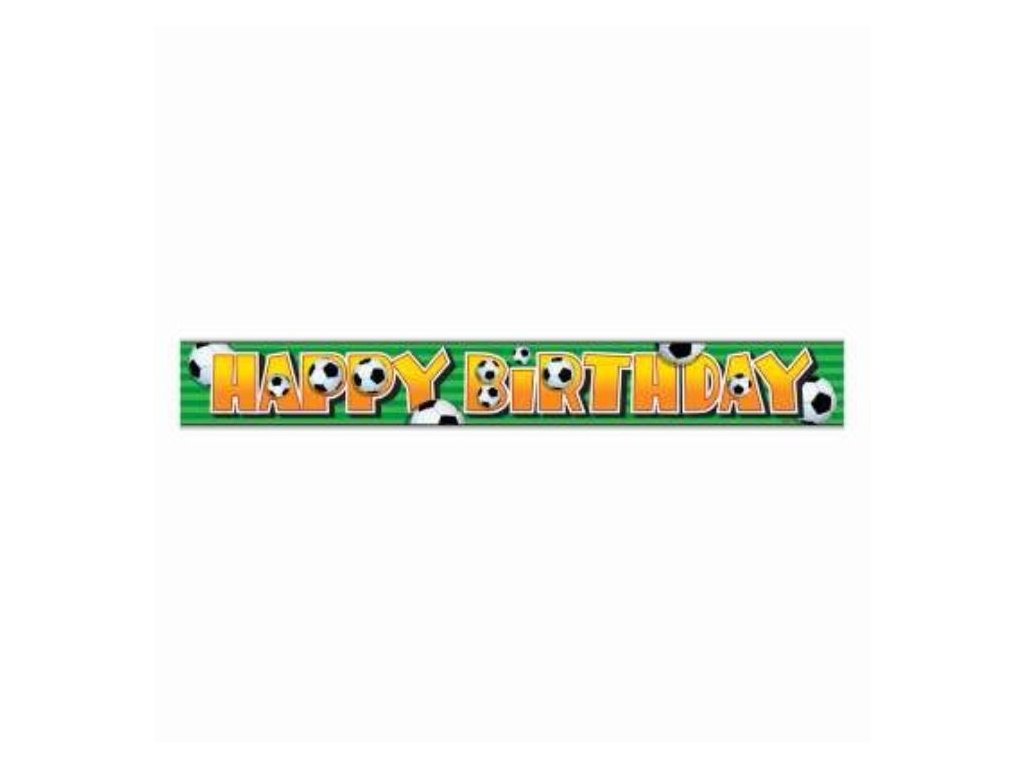 Banner - Girlanda narozeniny - Happy Birthday - FOTBAL - 365 cm