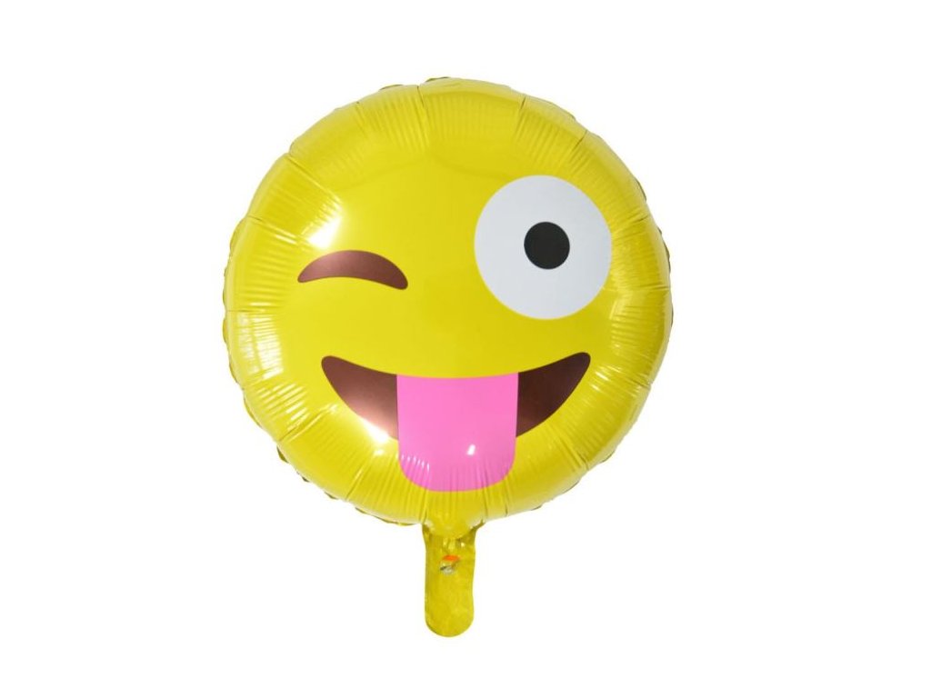 Balón foliový Smajlík - smile - Wink - mrkající - 45 cm