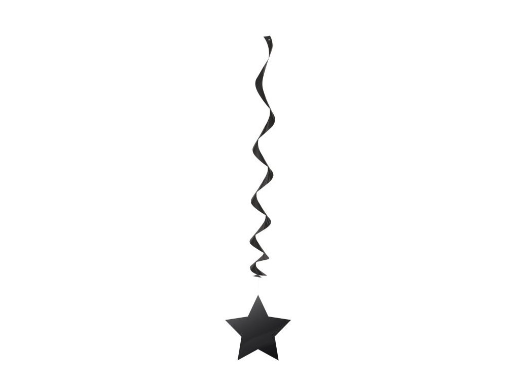 Dekorace Hvězda 91 cm 3 ks černá - vánoce