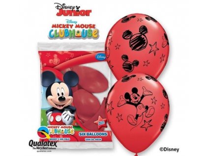 Balónky myšák - Mickey Mouse 30 cm - 6 ks