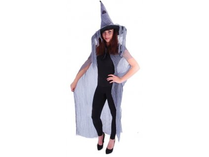 Plášť čarodějnice - čaroděj s kloboukem dospělý - Halloween