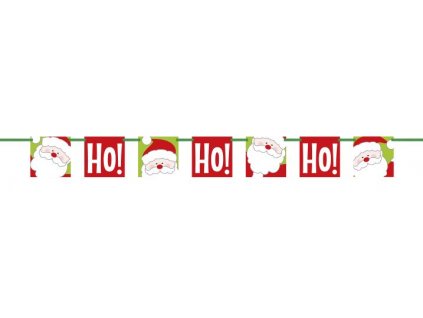 Girlanda HOHOHO banner - Vánoce - Santa Claus - 152 cm