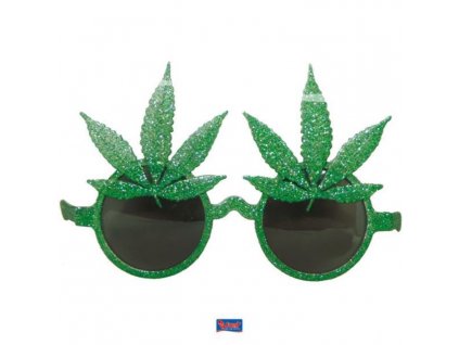 Párty brýle s konopnými listy - marihuana