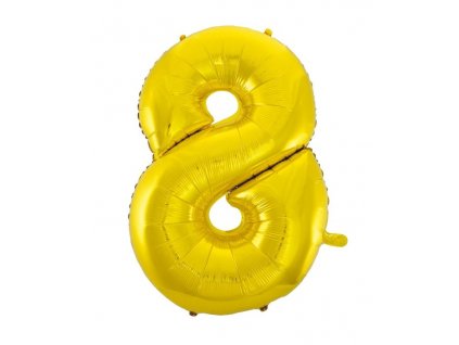 Balón foliový číslice ZLATÁ - GOLD 102 cm - 8