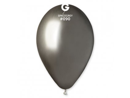 Balónek chromovaný 1 KS lesklý vesmírně šedý - průměr 33 cm