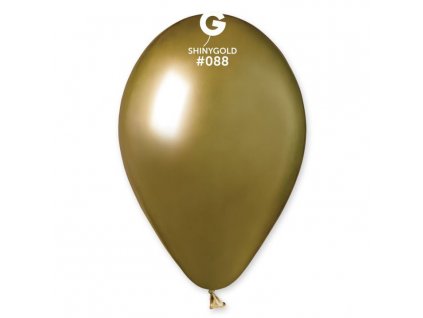 Balónek chromovaný 1 KS lesklý zlatý - průměr 33 cm
