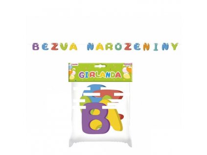 Girlanda BEZVA NAROZENINY - 250 cm