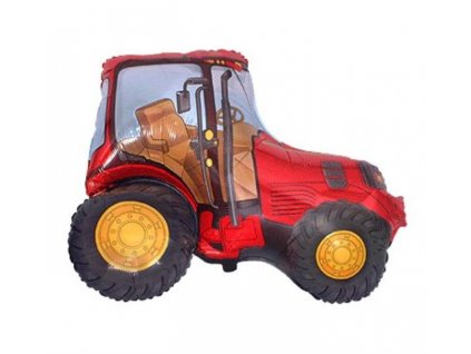 Balón foliový 60 cm Traktor - farma - červený