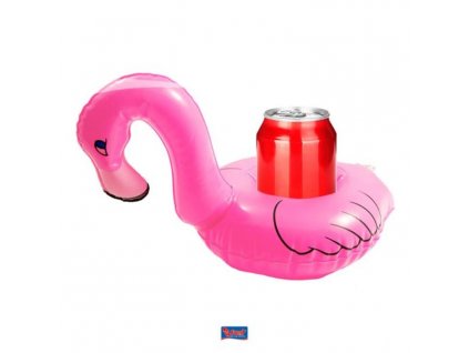Nafukovací držák na pití PLAMEŇÁK - Flamingo, 2ks/bal. 15x25cm