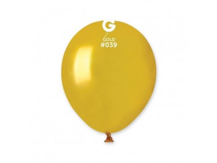 Balónek latexový MINI - 13 cm – Metalický zlatý, 1 KS