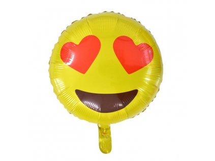 Balón foliový Smajlík - smile - Love - zamilovaný - 45 cm