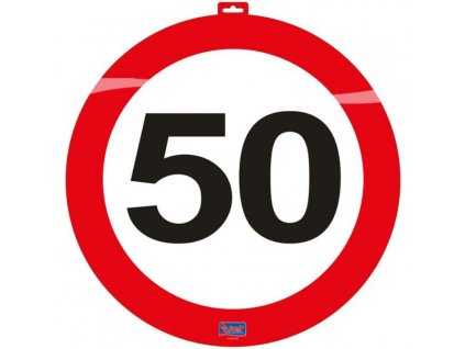 Dekorace dopravní značka 50 let - průměr 47cm