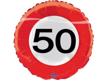 Balón foliový dopravní značka 50 let , 45 cm