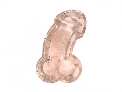 Talíře - Same penis forever - růžovo zlaté - rose gold - 26,5 x 15,5 cm - 6 ks