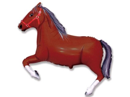 Balón foliový KŮN - koník hnědý - farma -107 cm