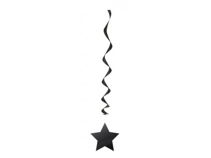 Dekorace Hvězda 91 cm 3 ks černá - vánoce
