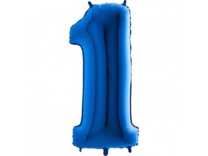 Balón foliový číslice MODRÁ - BLUE 102 cm - 1