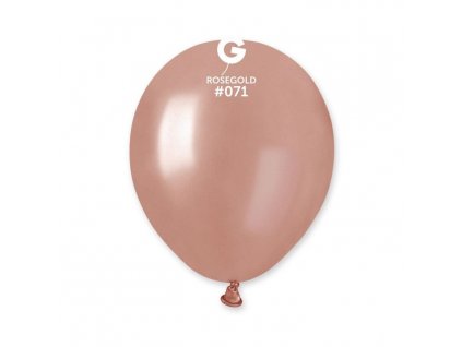 Balónek latexový MINI - 13 cm – Růžovo zlatý - Rose gold - 1 ks