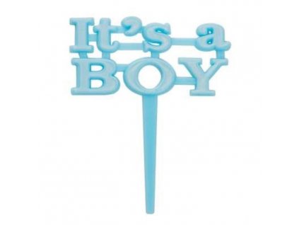 Zapichovátka do cupcaku, 8 ks - Baby shower " It's a boy " - Kluk