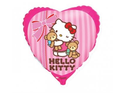 Balón foliový 45 cm Hello Kitty s medvídky
