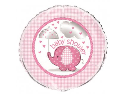 Balón foliový "Baby shower" Těhotenský večírek - Holka / Girl 45 cm