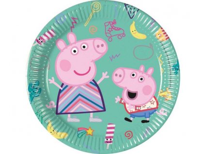 Papírové talíře prasátko Pepina - Peppa Pig - 20 cm - 8 ks