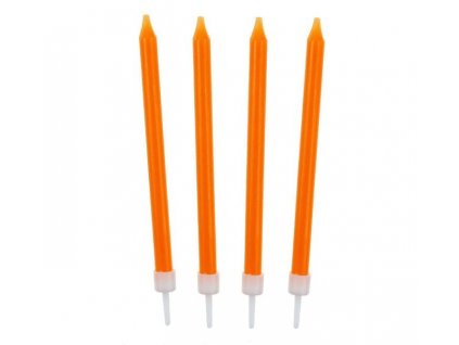 Narozeninové svíčky 8,6 cm 10 ks oranžové