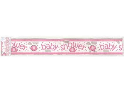 Banner - girlanda "Baby shower" Těhotenský večírek - Holka / Girl - 365 cm