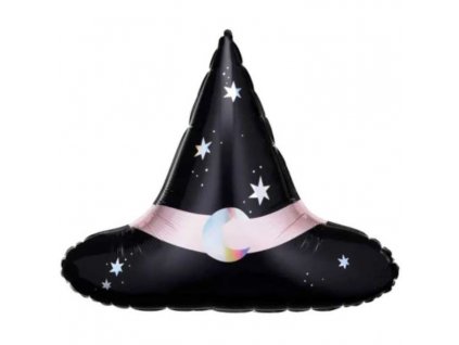 Foliový balónek klobouk - Halloween - čarodějnice - 60 cm