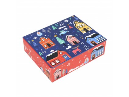 Hrací krabička - Zasněžené domky