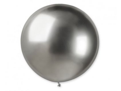 Balónek chromovaný 80 cm - stříbrný lesklý - Silvestr - 1 ks