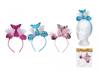 Set karneval W026109 - čelenka mořská panna s ozdobou