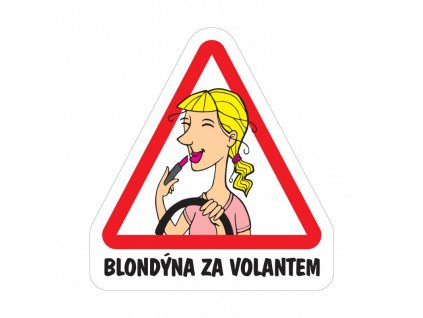 magnet blondyna za volantem