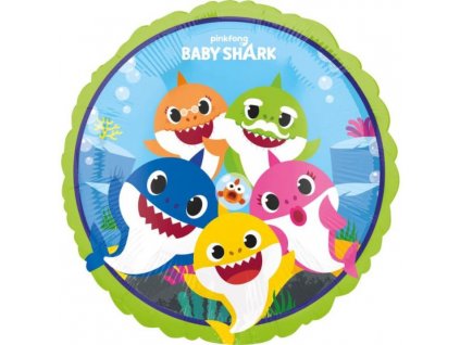 Foliový balón - Baby Shark - žralok - 43 cm