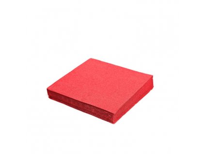 Ubrousky 33x33 cm červené - 20 ks - třívrstvé PARTY