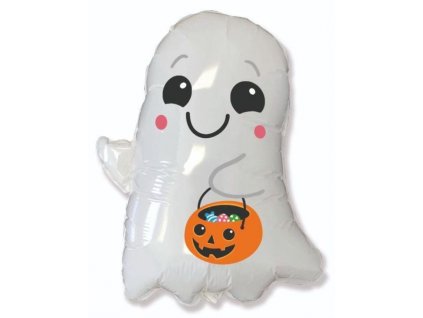 Foliový balónek DUCH s dýní - pumpkin - Halloween - Ghost - 90 cm