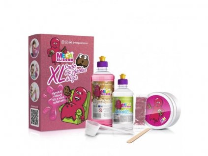 MEGASLIZOUN - sada na výrobu slizu XL - růžová - sušenka
