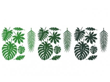 Dekorace Tropické listy Aloha - Hawaj - Hawaii - 21 ks