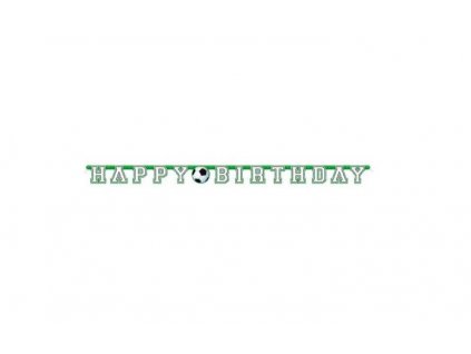 Girlanda - Happy Birthday - narozeniny - Fotbal - 213 cm