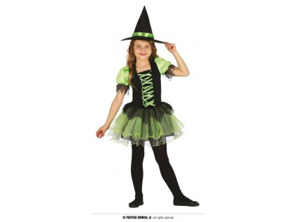 Dětský kostým čarodějnice - Halloween - vel. 7-9 let