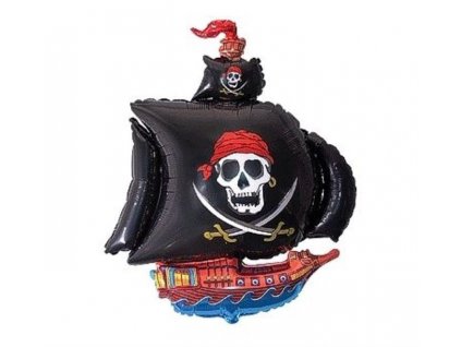 Balón foliový Piráti - pirátská loď - lebka - 78 cm