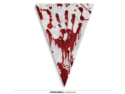 Girlanda krvavé otisky - krev - PVC - Halloween - 300 cm